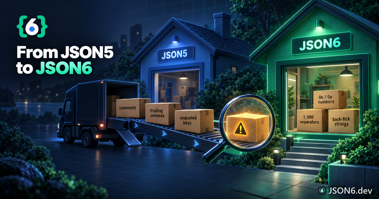 Moving boxes carried from a blue house to an emerald house, a magnifier revealing one subtly changed box